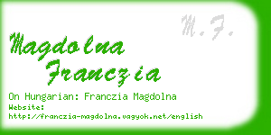 magdolna franczia business card